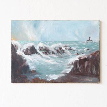 Seascape with Lighthouse Painting