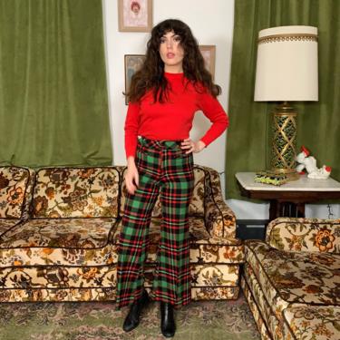 Red plaid hot sale bell bottoms