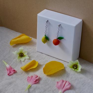 Fruit Charm Polymer Clay Earrings / Cute Summer Jewelry Gifts for Her / Picnic Cottage Style Earrings 