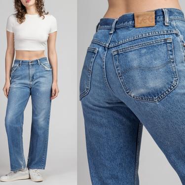 Vintage Lee Distressed High Waist Jeans - 31&quot;, Men's Small, Women's Medium | 80s Faded Denim Straight Leg Jeans 