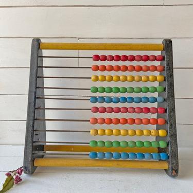 Vintage Abacus Holgate Counting Frame, Children's Toy // Vintage Toy Prop, Kids Room Toys // Gift For Baby, Toy Collector, School Toy 