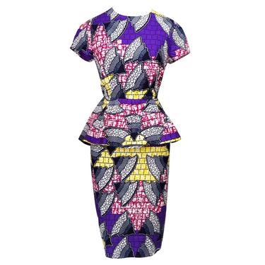 Mishelle Peplum Midi Dress - Purple