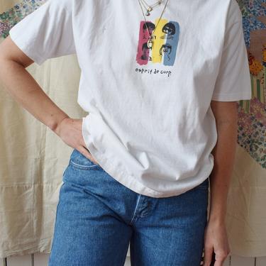 Vintage Esprit Graphic T | 1980s Esprit de Corp. Cotton Knit Tee | Tshirt |  M 