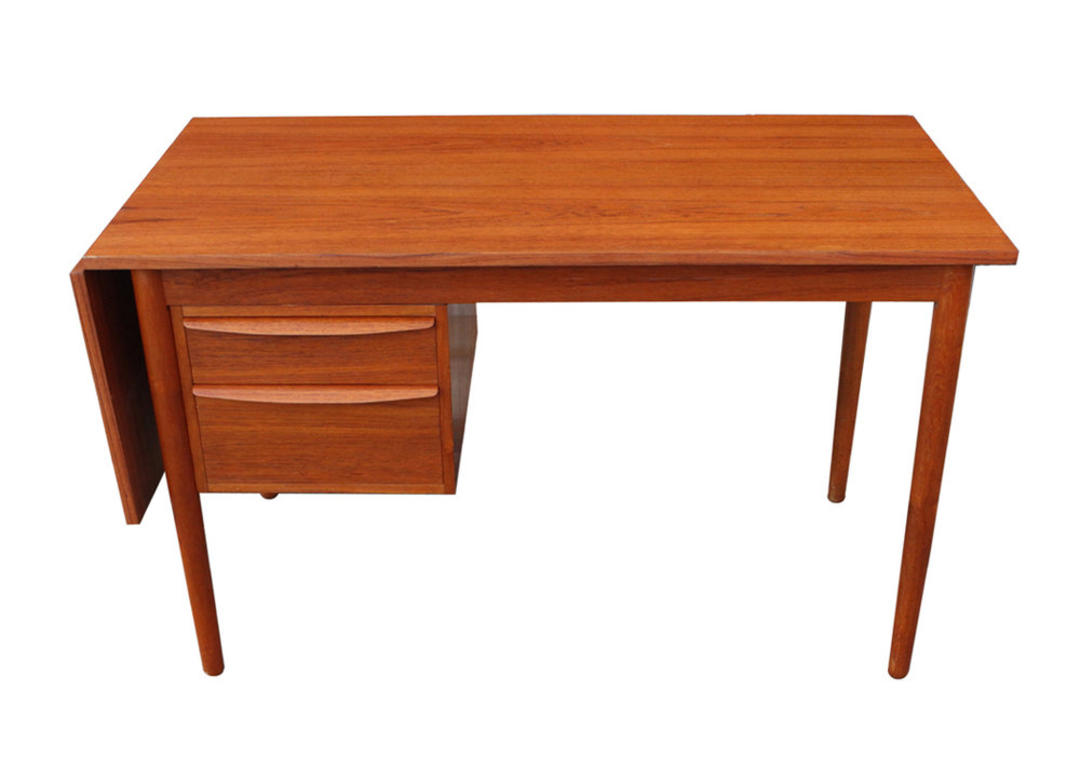 556 Mid Century Teak Desk Martha Leone Custom Painted Furniture