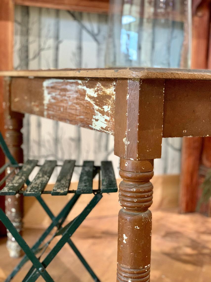 Small Farm Table Small Brown Table Rustic Wood Table Kitchen