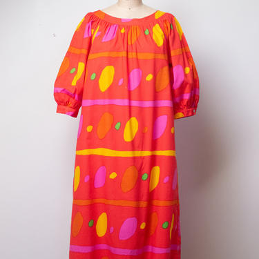 Vintage Fuchsia 1960s Marimekko Dress / Balloon Sleeve Maxi Dress | Female  Hysteria | Boston, MA