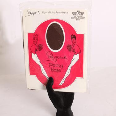 Deadstock 1960s Brown Panty Hose Hosiery by Schiaparelli 