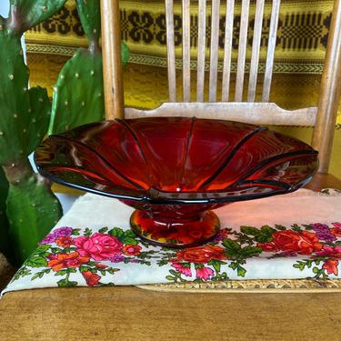 Vintage Amberina Glass Bowl 