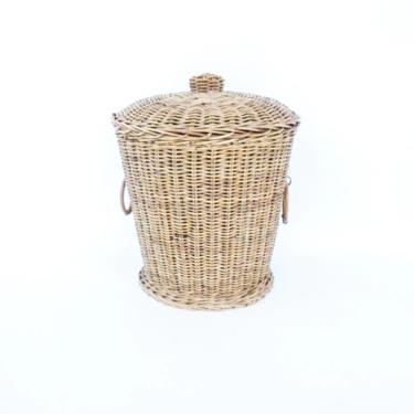 Large Vintage Danish Style Basket with Lid 