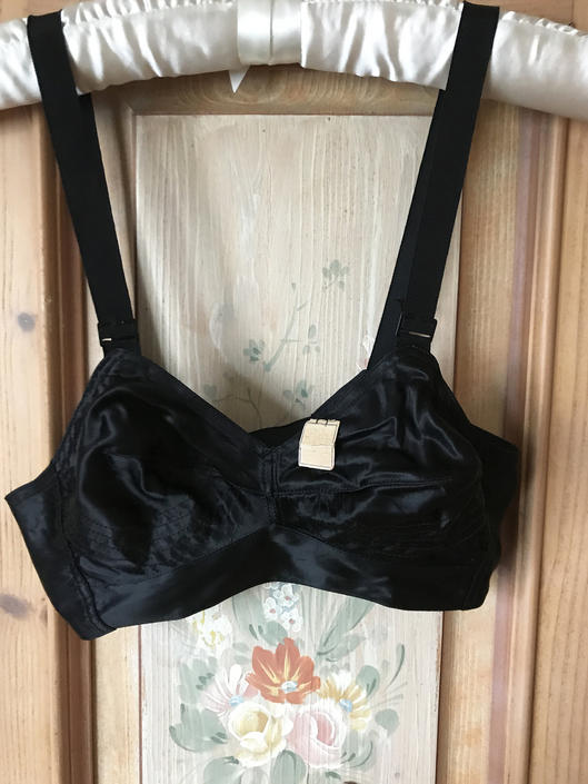 Vintage 40s satin bra / 1940s black satin bullet bra / 1940s | Prospect ...