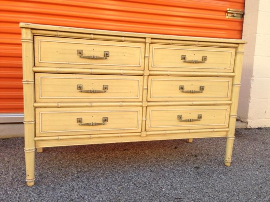 Vintage Henry Link Faux Bamboo 6 Drawer Dresser Res Q Modern