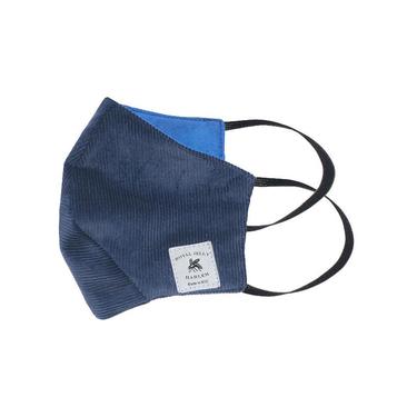 Adult Mask in Port Blue Corduroy