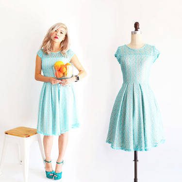 GOSSAMER | vintage modern dress. aqua dress. short aqua | Apricity - Los  Angeles, CA | ATTIC