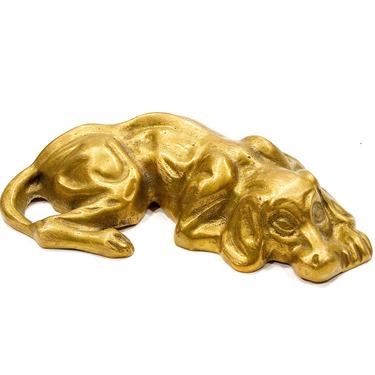 VINTAGE: Brass Dog Figurine - Brass Figurine - Brass Animal - Gift Idea - SKU 14-A2-00014104 