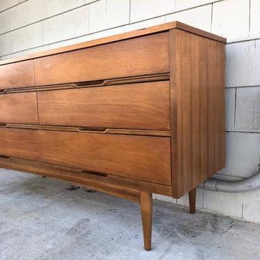 Midcentury 1960s Dresser and Mirror Set