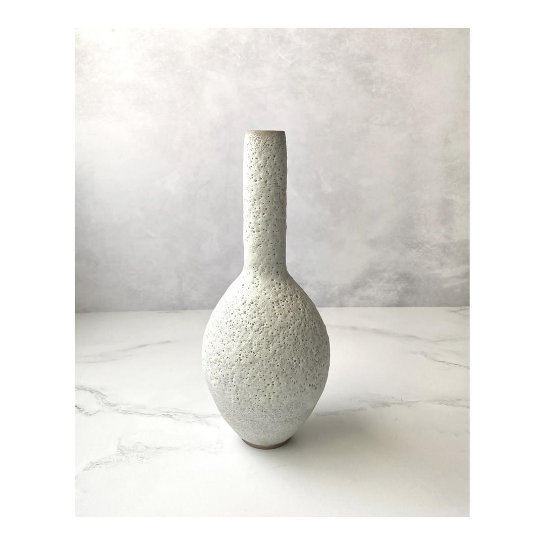 SHIPS NOW- Handmade Ceramic Elongated Stoneware Flower
