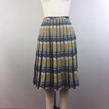 Vintage 60s Wool PLAID Pleated Skirt Mod Schoolgirl House Of Suburbia 1960s S 