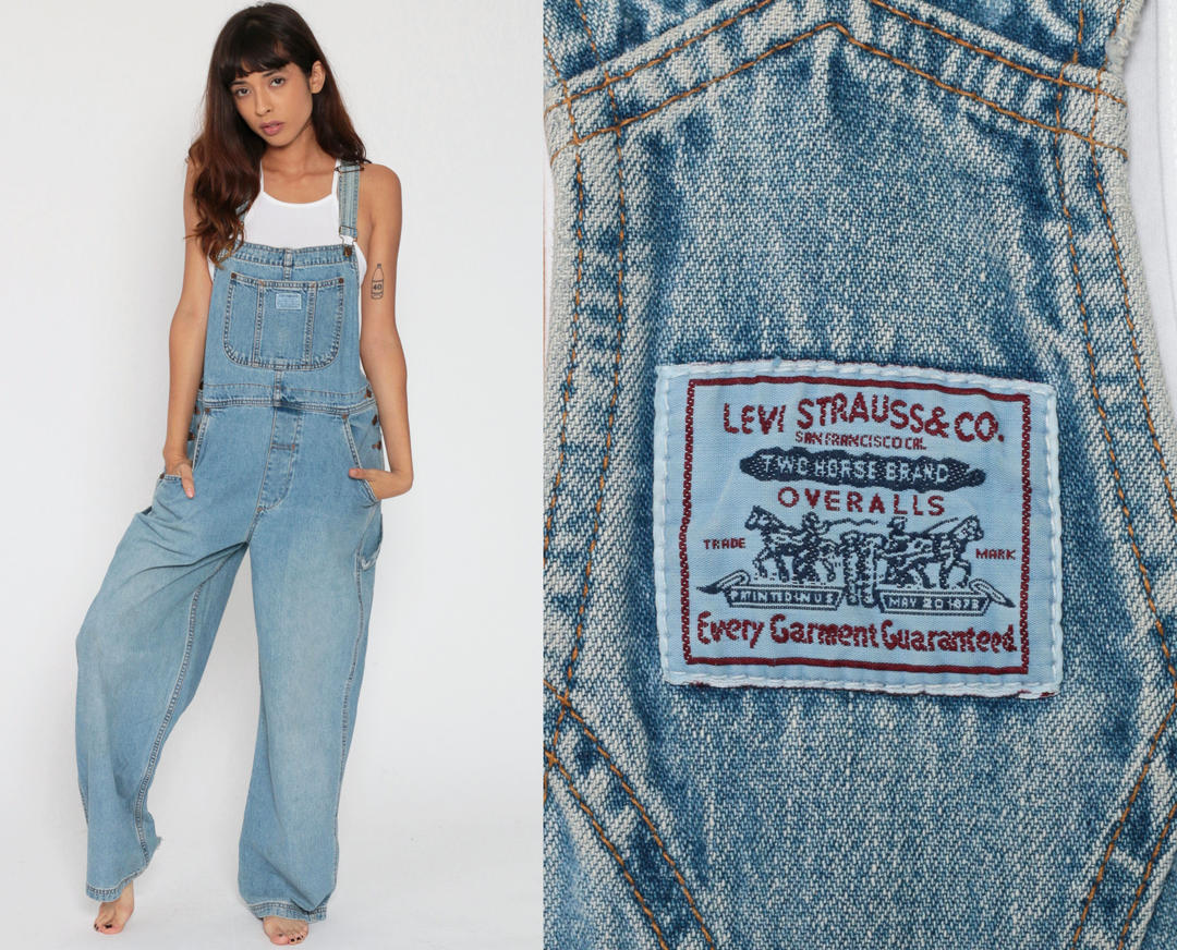 Levis Overalls 90s Denim Overalls Levi Strauss Jean Dungarees ...