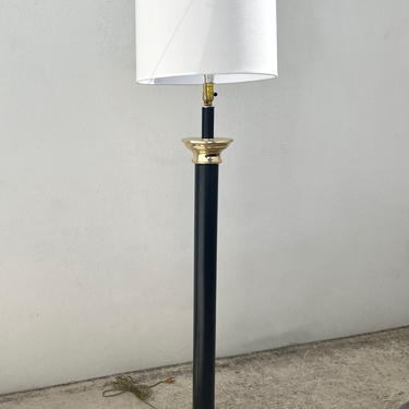 Matte Black & Brass Floor Lamp