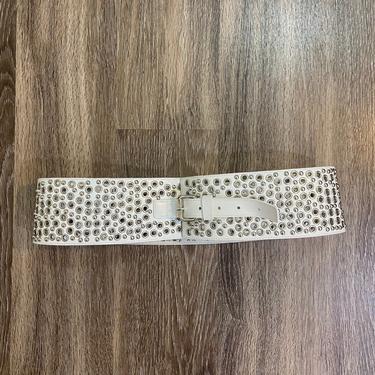 Vintage 1990’s Wide Belt with Rivet Holes Throughout 