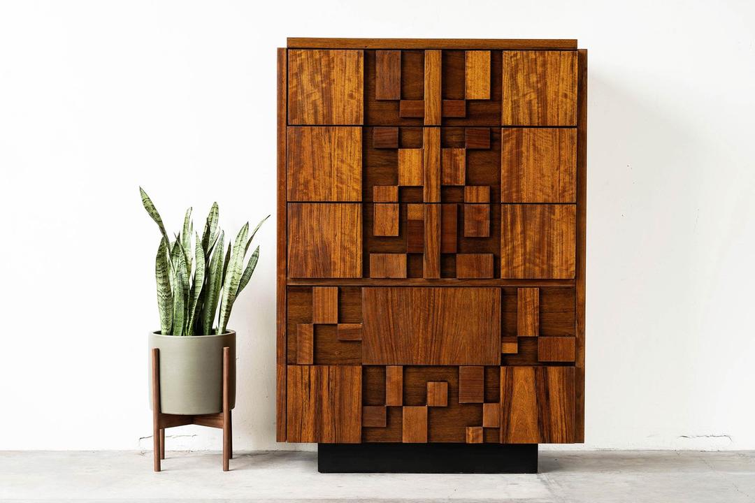 Lane Staccato Brutalist Highboy Dresser Former Modern Las Vegas, NV
