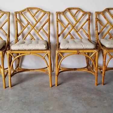 Dal Vera Italian Chinese Chippendale - Style Dining Chairs - Set of 4 