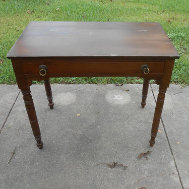 Antique Mahogany Writing Table Desk Sofa Table Console Table Original Condition Country Cottage Farmhouse Decor Accent Table Nightstand 