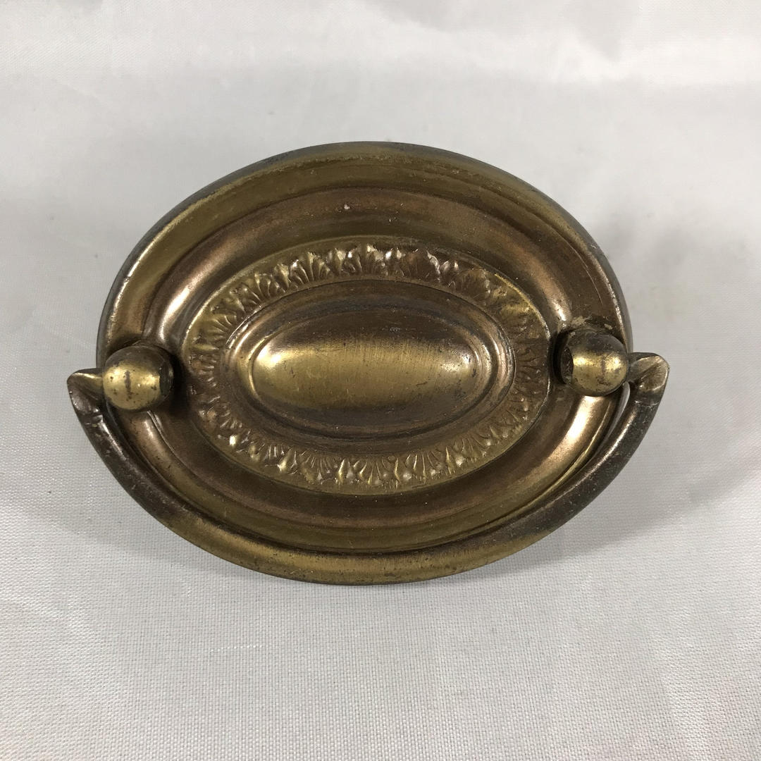 Oval Drawer Pull Brass Hepplewhite Style Hardware 2 5 Quot Center
