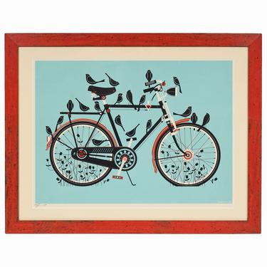 Methane Studios Bird Bike Serigraph on Paper 