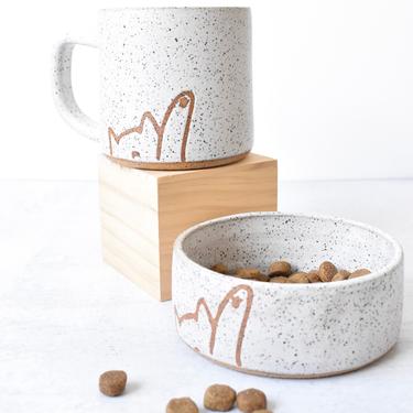 Cat bowl and Mug Set 