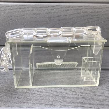 Herb Venzer 1950s Clear Acrylic Box Purse