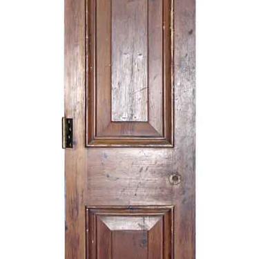 Antique 3 Pane Wood Stain Closet Door 84.25 x 17.75