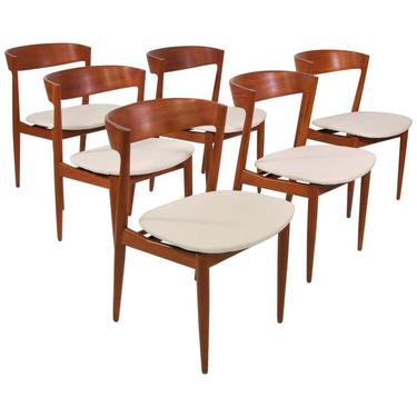 Set of Six H.W. Klein for Bramin Teak Dining Chairs 