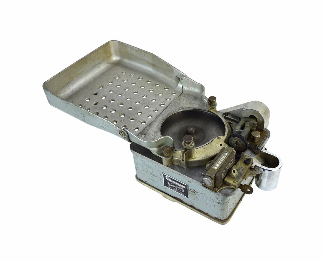 Vintage Downey Johnson Coin Counter Mechanical Manual Crank