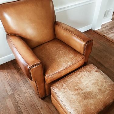 oversized club chairs with ottomans