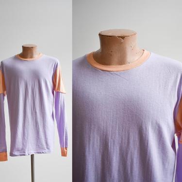 1980s Deadstock Longsleeve Purple Tshirt 