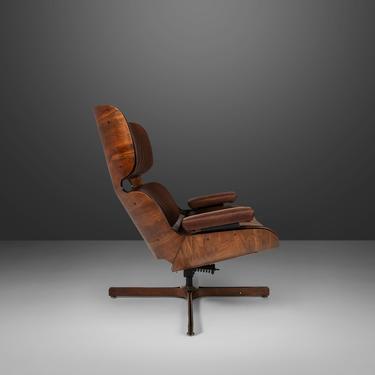 George Mulhauser for Plycraft "Mr. Chair" Lounge Chair in Genuine Leather, USA, c. 1960's 