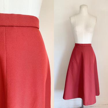 Vintage 1970s Rust Flared Skirt / M (29&quot; waist) 