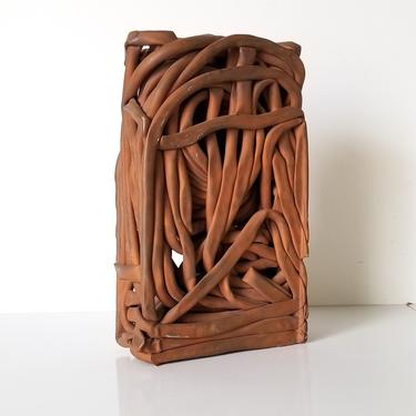 1970s Vintage Brutalist Abstract Copper Sculpture by Dictor Moha. 