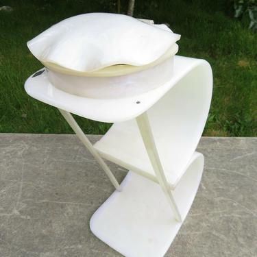 Vtg TELECONCEPTS SHELLAMAR PEDESTAL TELEPHONE Clamshell RETRO Lucite Pop Art MCM