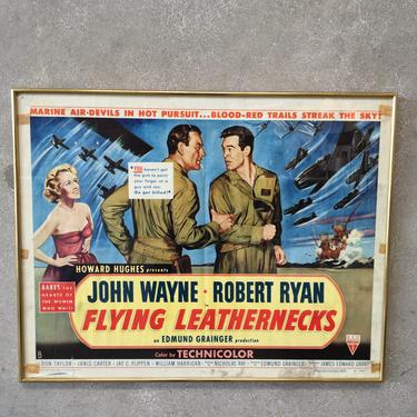 Framed 1951 Original "The Flying Leatherbacks" Movie Poster / Lobby card