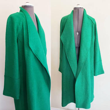 Vintage TAHARI Green Coat / Bright Green Spring A Line Coat | RareJule ...