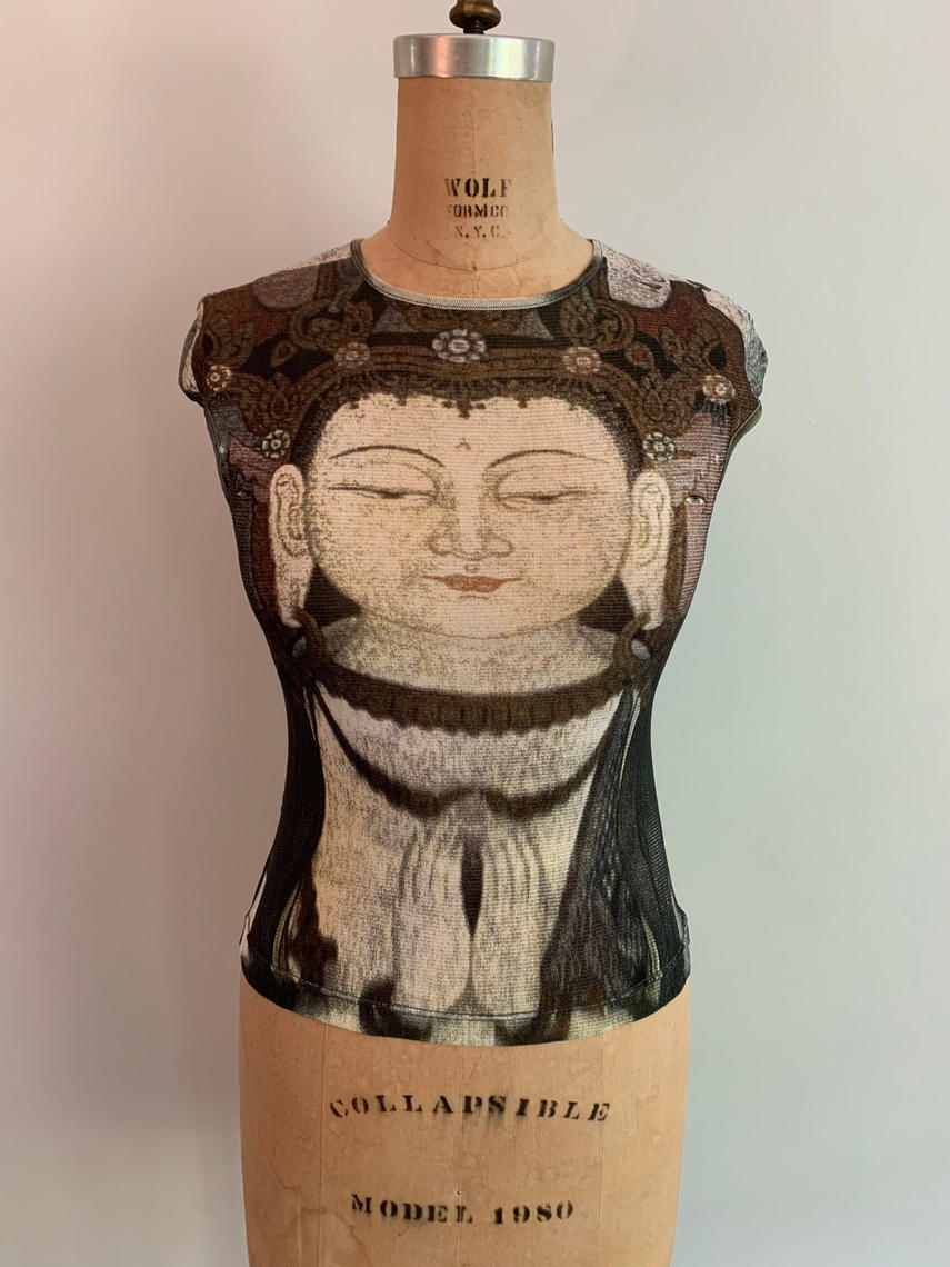 VIVIENNE TAM 仏像プリント チューブトップ