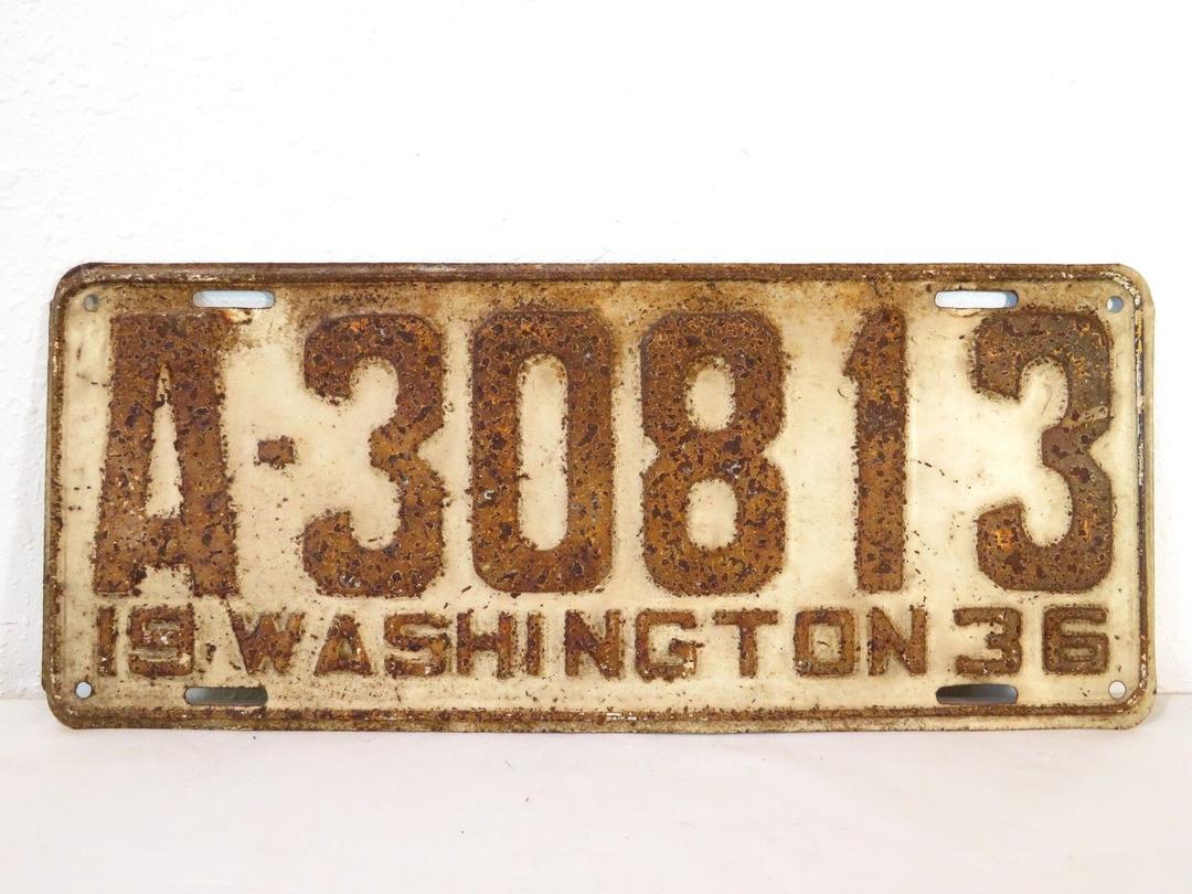 Antique Vintage District authentic of Columbia License Plate DC 1936