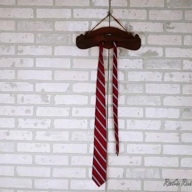 Vintage Wood Mustache Tie, Belt, Clothes Hanger, Rack, Holder 