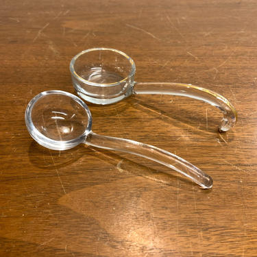 Vintage Heisey Glass Clear Spoon Mayonnaise Ladle Plus Unmarked Spoon 