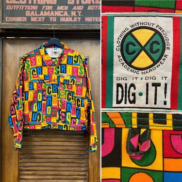 Vintage 1990’s “Cross Colours” Hip Hop Cropped Denim Jacket, 90’s Denim Jacket, 90’s Cropped Jacket, Vintage Clothing 