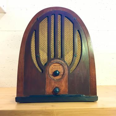 1936 Philco Cathedral Radio Model 84B, Elec Restored 