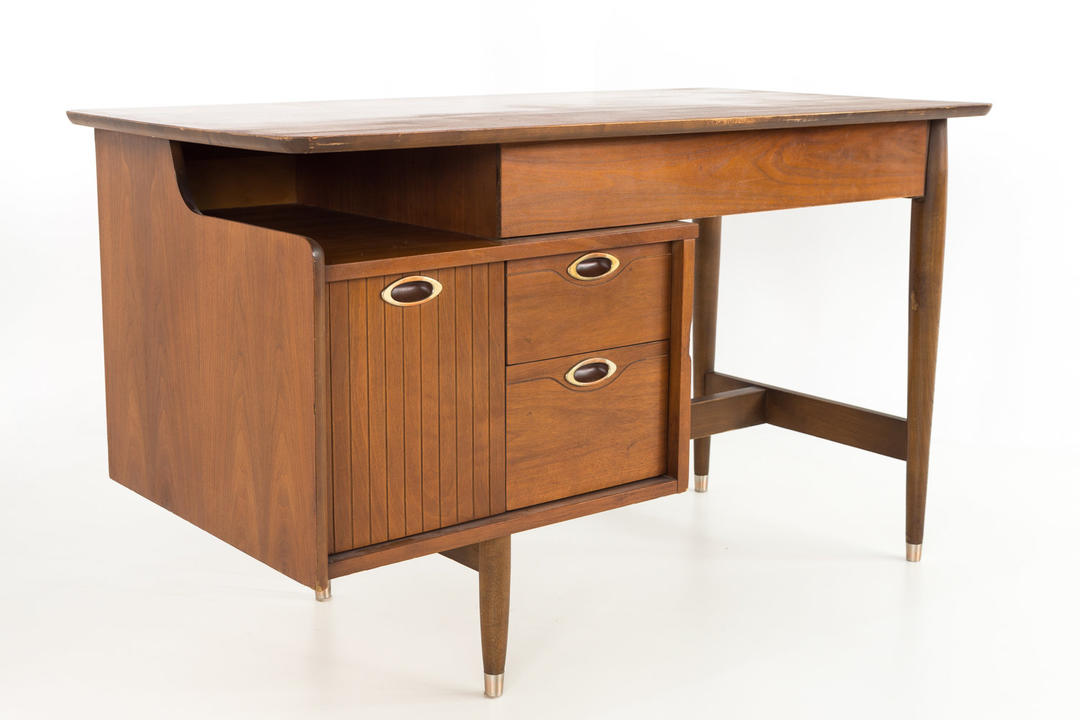 Mainline by Hooker Single Sided Mid Century Floating Display Desk