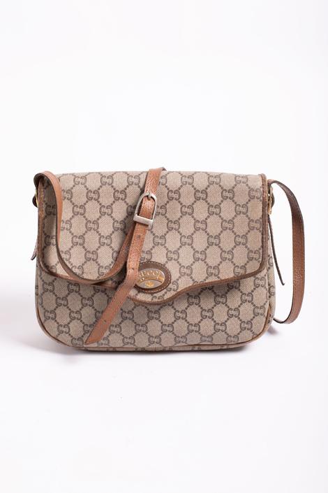 80s Vintage Authentic Gucci Rare Patent Bag/Brown Chamois bag/Gucci Patent Bag/Gucci Crossbag Lumiteg Edition